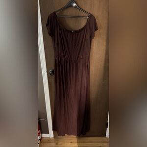 Elegant Brown Maxi Dress